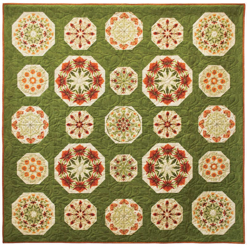INSTRUCTIONS: Leesa Chandler 'Melba Kaleidoscope' Quilt Pattern: PRINTED VERSION (Pre-Packed)