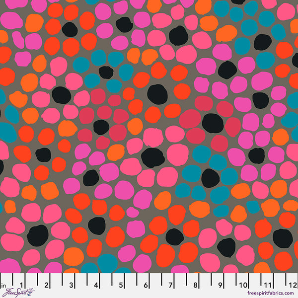Kaffe Fassett Collective | February 2022: 'Flower Dot' Grey: by the 1/2m