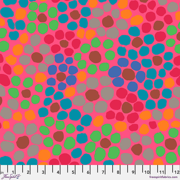 Kaffe Fassett Collective | February 2022: 'Flower Dot' Pink: by the 1/2m