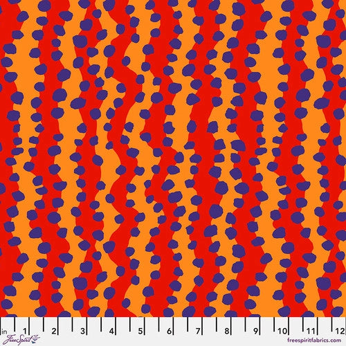 Kaffe Fassett Collective | August 2022: 'Bubble Stripe' Red BM082.RED: by the 1/2m