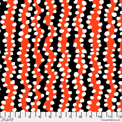 Kaffe Fassett Collective | August 2022: 'Bubble Stripe' Black BM082.BLACK: by the 1/2m