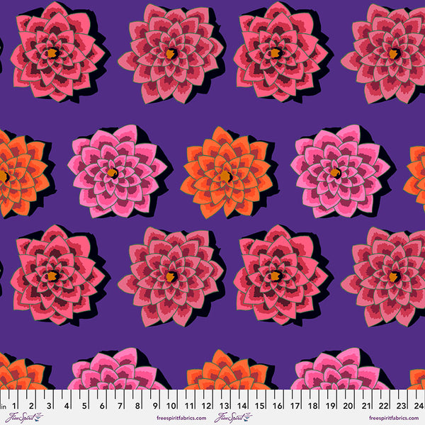 Kaffe Fassett Collective | February 2022: 'Shadow Flower' Purple: by the 1/2m