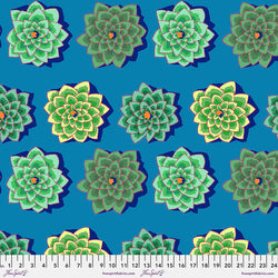 Kaffe Fassett Collective | February 2022: 'Shadow Flower' Teal: by the 1/2m