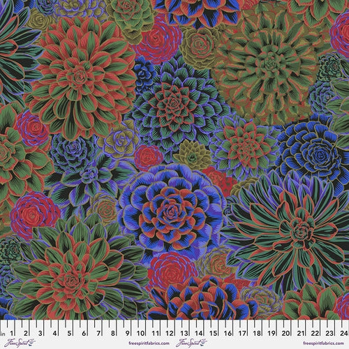 Kaffe Fassett Collective | August 2022: 'House Leeks' Dark PJ113.DARK: by the 1/2m