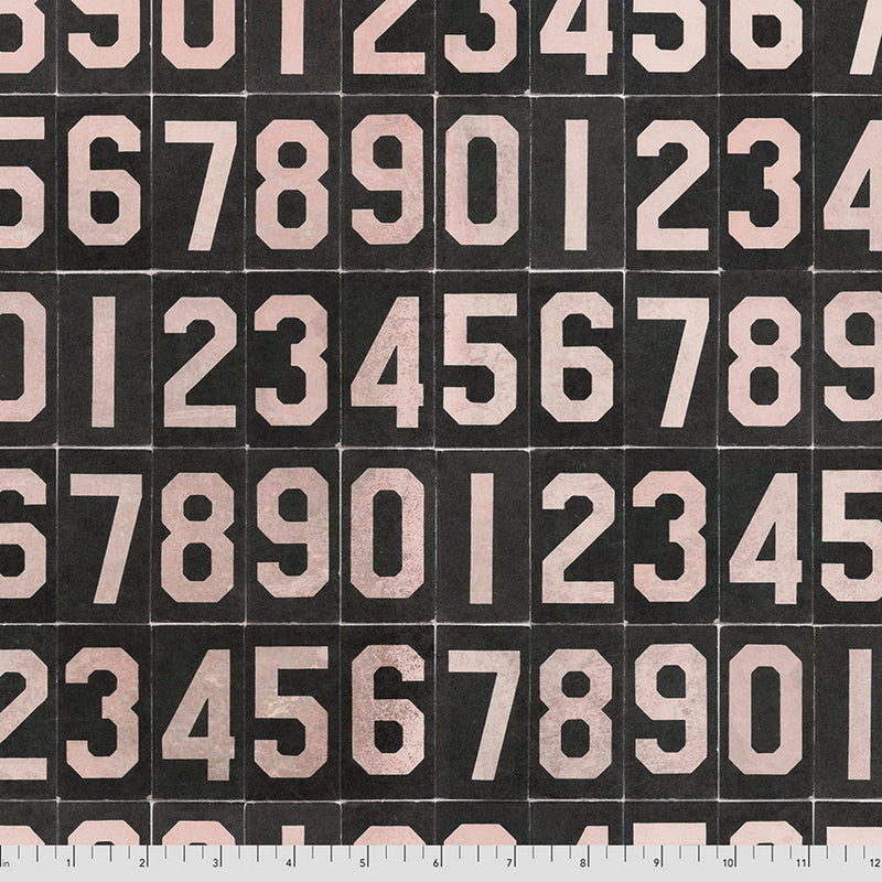 Tim Holtz | Eclectic Elements Monochrome PWTH063BLACK 'Numbers' Black: by the 1/2m