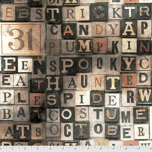 Tim Holtz | Eclectic Elements Regions Beyond PWTH147MULTI 'Halloween' Multi: by the 1/2m