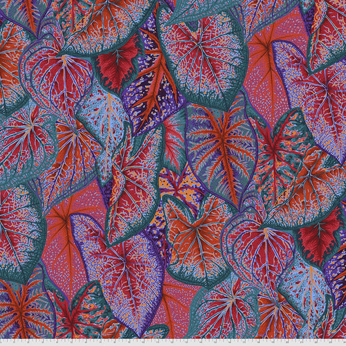 Kaffe Fassett Collective | August 2021: 'Caladiums' Red: by the 1/2m