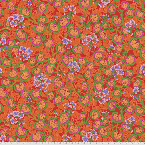 Kaffe Fassett Collective | August 2021: 'Climbing Geraniums' Red: by the 1/2m