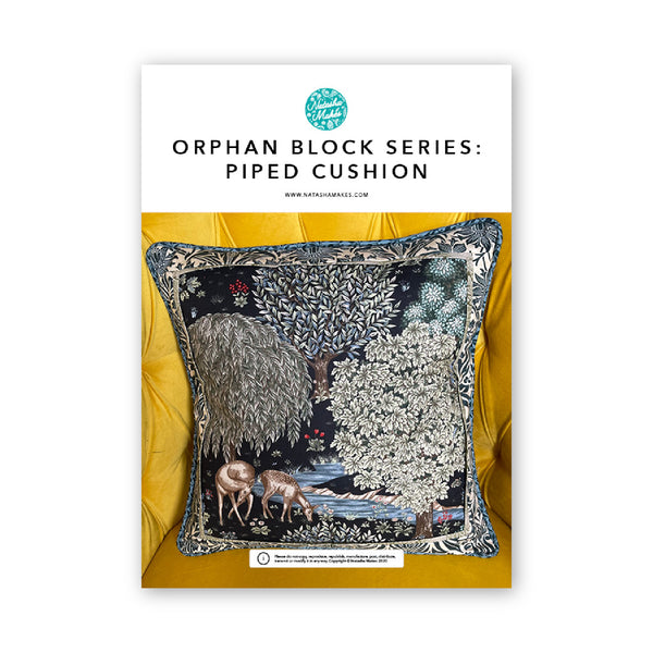 INSTRUCTIONS: Orphan Block Challenge: Cushion with Piping: PRINTED VERSION