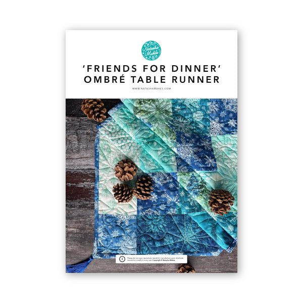 INSTRUCTIONS: ‘Friends For Dinner’ Ombré Friendship Braid Table Runner: PRINTED VERSION
