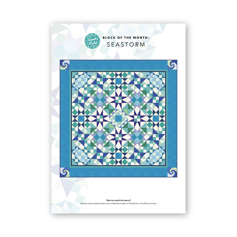 INSTRUCTIONS: Block of the Month 'Seastorm' Quilt Full Compendium: PRINTED VERSION