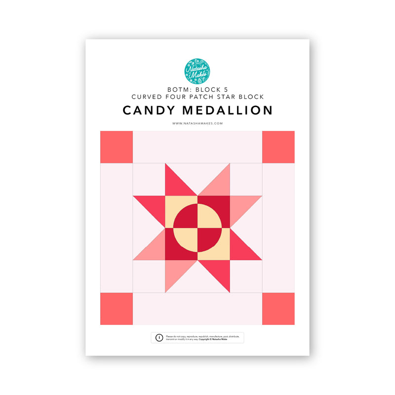 Block of the Month: 'Candy Medallion' Block 5: Printed Instructions