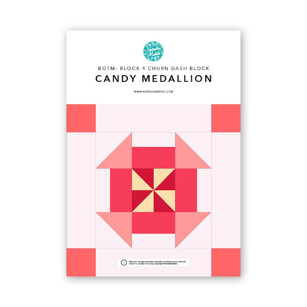 Block of the Month: 'Candy Medallion' Block 4: Printed Instructions