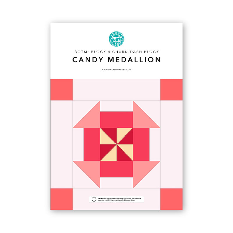 Block of the Month: 'Candy Medallion' Block 4: Printed Instructions