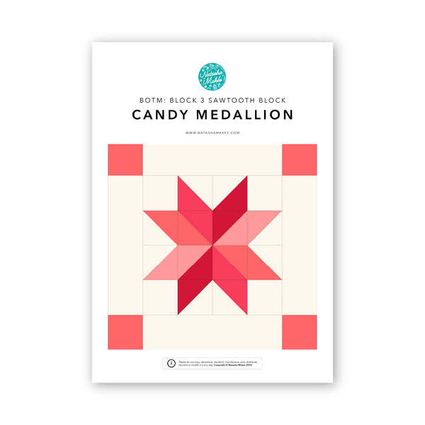 Block of the Month: 'Candy Medallion' Block 3: Printed Instructions