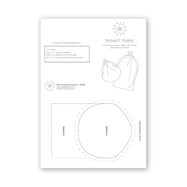 INSTRUCTIONS: Leesa Chandler Trinket Purse Pattern: PRINTED VERSION