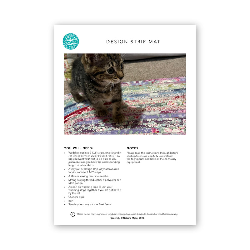 INSTRUCTIONS: Design Strip Mat: PRINTED VERSION