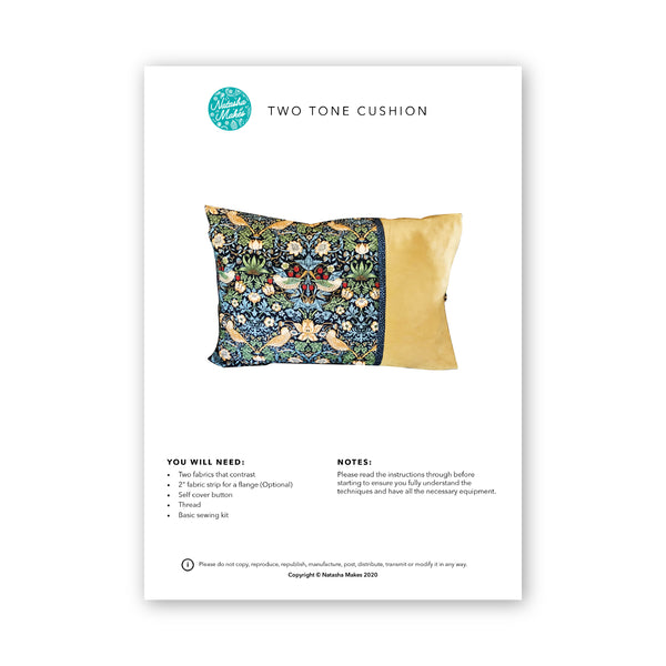 INSTRUCTIONS: Any Size Two Tone Cushion Burrito Style: PRINTED VERSION