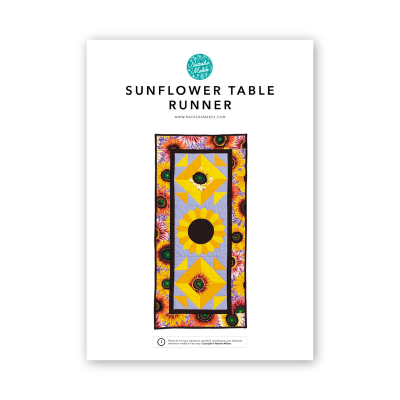 INSTRUCTIONS: 'Sunflower Table Runner': PRINTED VERSION