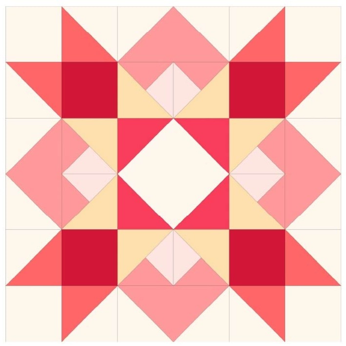 Fabric Kit for 'Candy Medallion': BLOCK 6 ONLY: Blue