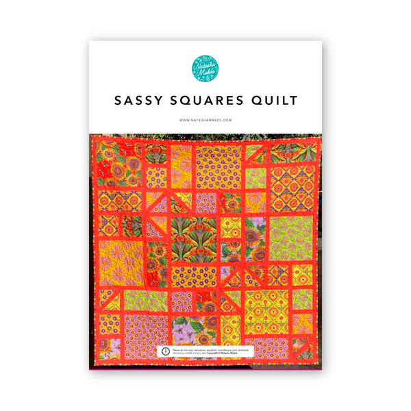 INSTRUCTIONS: Sassy Squares Quilt: PRINTED VERSION