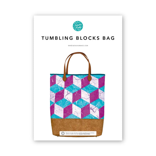 INSTRUCTIONS: Tumbling Blocks Bag: PRINTED VERSION