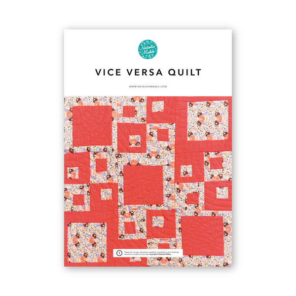 INSTRUCTIONS: 'Vice Versa' A Half Metre Heaven Quilt: PRINTED VERSION