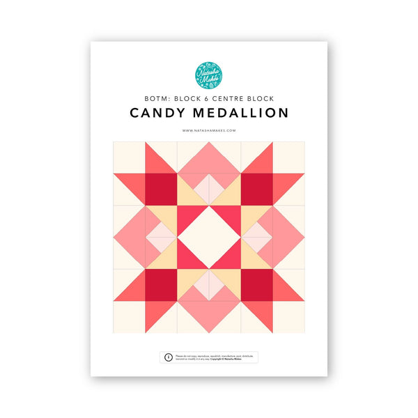 Block of the Month: 'Candy Medallion' Block 6: Printed Instructions