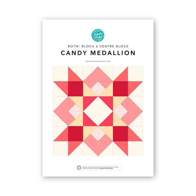 Block of the Month: 'Candy Medallion' Block 6: Printed Instructions