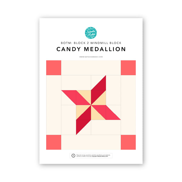 Block of the Month: 'Candy Medallion' Block 2: Printed Instructions