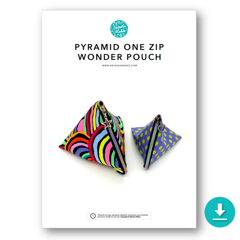 INSTRUCTIONS: Pyramid One Zip Wonder Pouch: DIGITAL DOWNLOAD