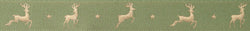 RIBBON: Berisfords 'Reindeer Flight': 15mm x 5m: Colour 2 - Khaki/Gold