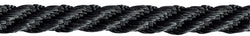 CORD: Berisfords 'Barley Twist' 5mm Colour 10 - Black: by the 1/2m
