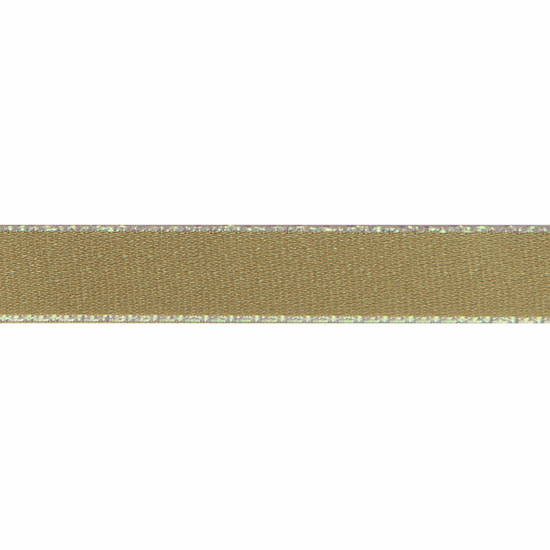 Iridescent Edge Satin: 5m x 15mm - Honey