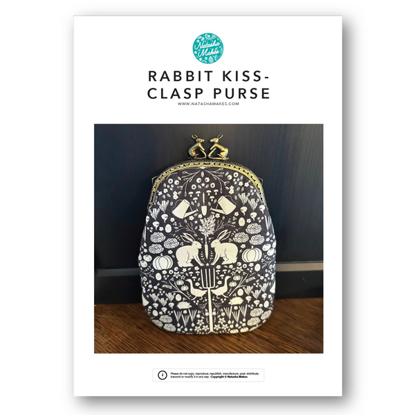 INSTRUCTIONS WITH TEMPLATE: Rabbit Kiss Clasp Purse: PRINTED VERSION