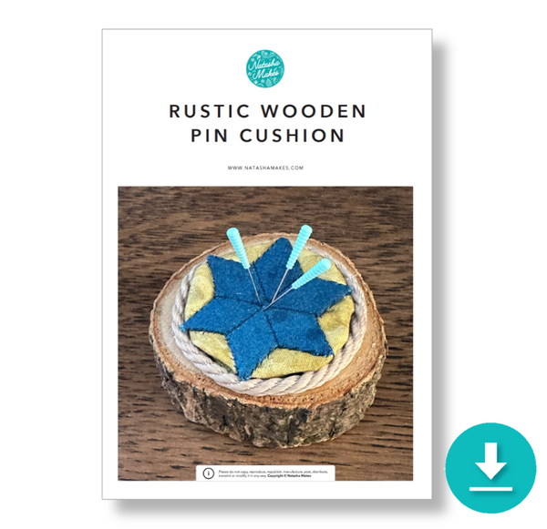 INSTRUCTIONS: Rustic Wooden Pin Cushion: DIGITAL DOWNLOAD