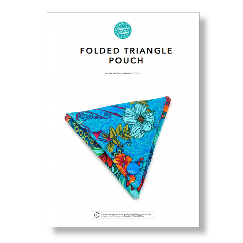 INSTRUCTIONS + TEMPLATES: Folded Triangle Pouch: PRINTED VERSION