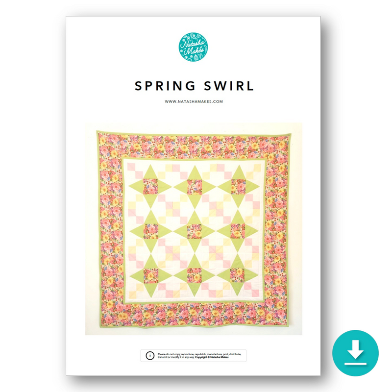 Spring Swirl INSTRUCTIONS with Templates: 'Spring Swirl' Quilt Pattern: DIGITAL DOW ...