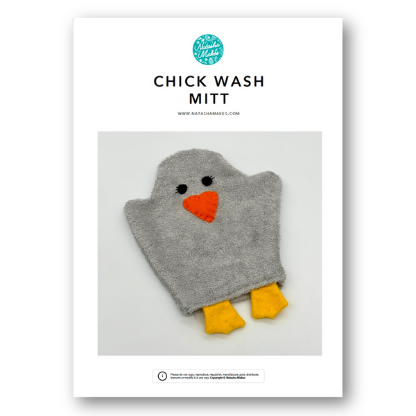 INSTRUCTIONS WITH TEMPLATE: Chick Wash Mitt: PRINTED VERSION
