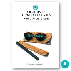 INSTRUCTIONS WITH TEMPLATE: Fold Over Sunglasses Case and Nail File Case: DIGITAL DOWNLOAD