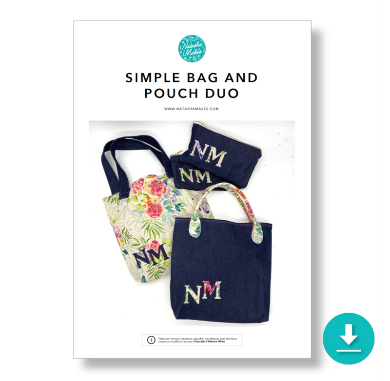 INSTRUCTIONS: Simple Bag and Pouch Duo: DIGITAL DOWNLOAD