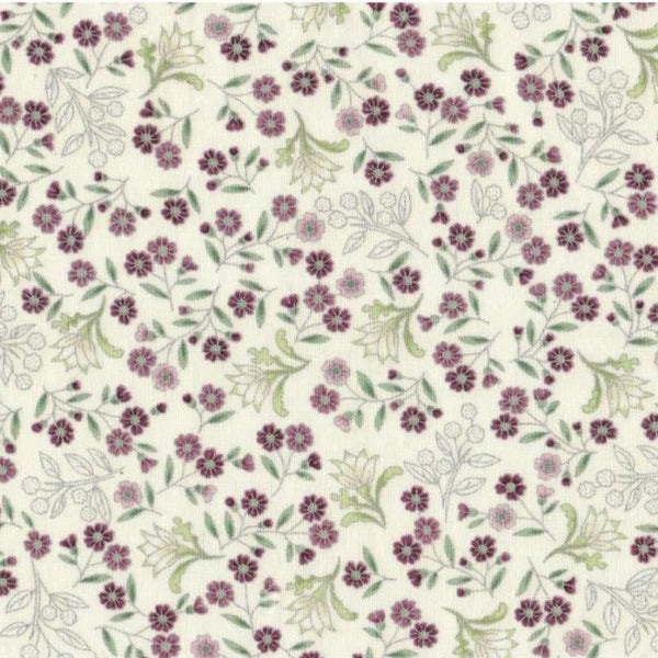 HALF BOLT SALE: Leesa Chandler | Melba 'Small Floral' 0003 6 Ivory Pink: 4.5 METRES