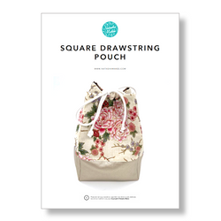 INSTRUCTIONS WITH TEMPLATE: Square Drawstring Pouch: PRINTED VERSION