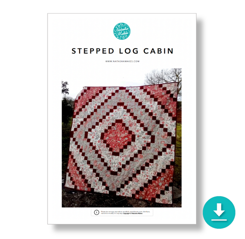 INSTRUCTIONS: 'Stepped Log Cabin' Pattern: DIGITAL DOWNLOAD