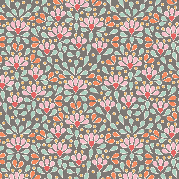 Tilda | Cotton Beach Collection: 100327 'Sea Anemone' Grey: by the 1/2m