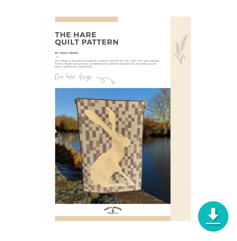 INSTRUCTIONS: Tracy Perks 'The Hare' Quilt Pattern: DIGITAL DOWNLOAD