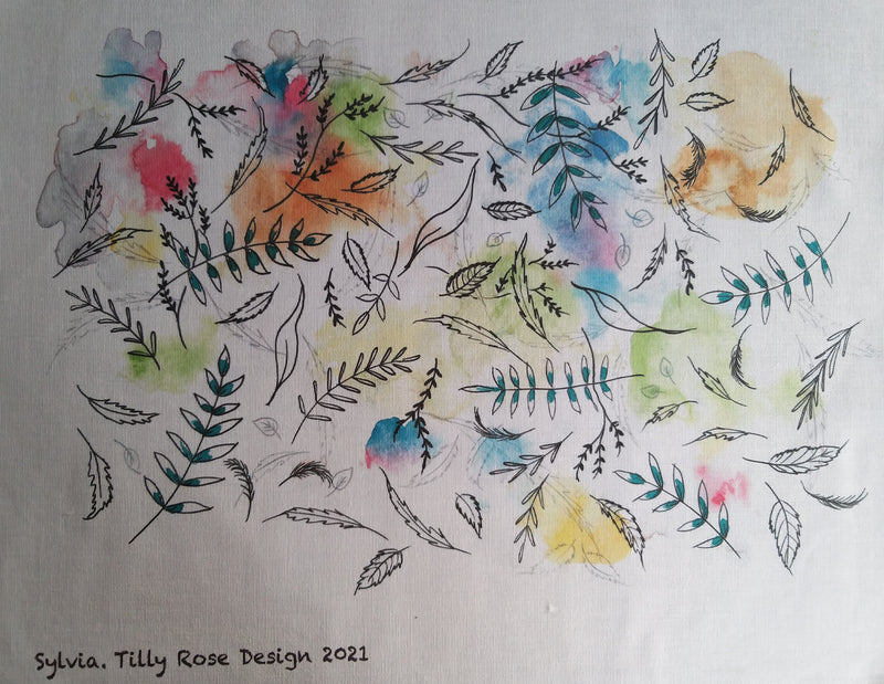 Tilly Rose: 'Be Your Own Kind of Beautiful' Digitally Printed Panel: 'Sylvia' Fallen Leaves