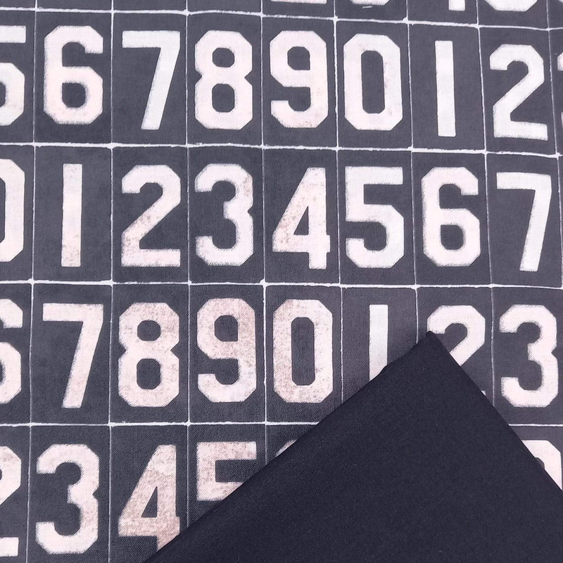 Half Metre Heaven: Tim Holtz Eclectic Elements Monochrome 'Numbers' with Black