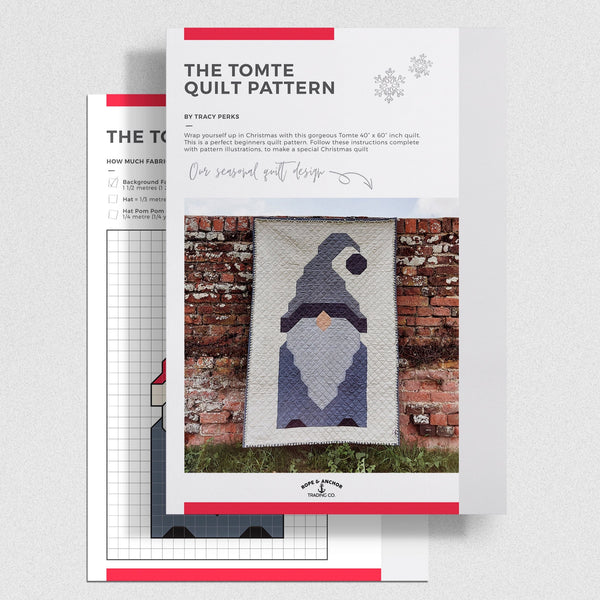INSTRUCTIONS: Tracy Perks 'Tomte' Quilt Pattern: PRINTED VERSION