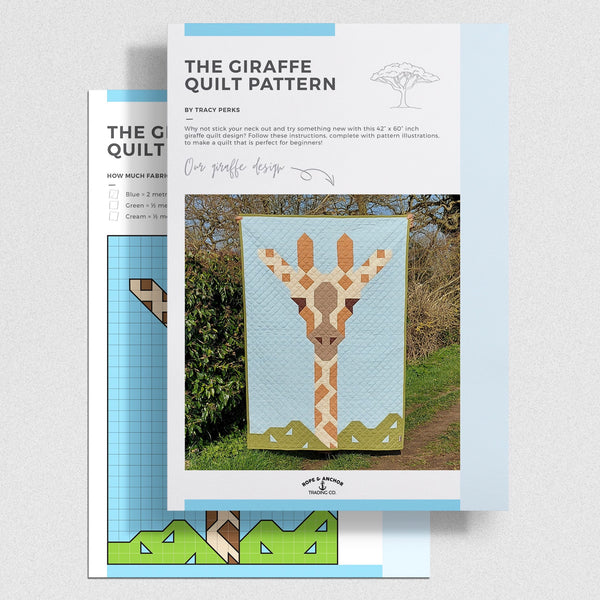 INSTRUCTIONS: Tracy Perks 'The Giraffe' Quilt Pattern: PRINTED VERSION